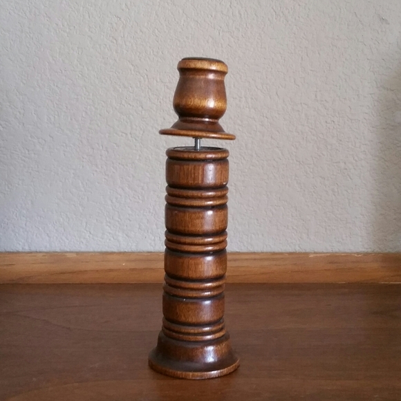 Vintage Wood Napkin Ring Candlestick Holder - Picture 5 of 7